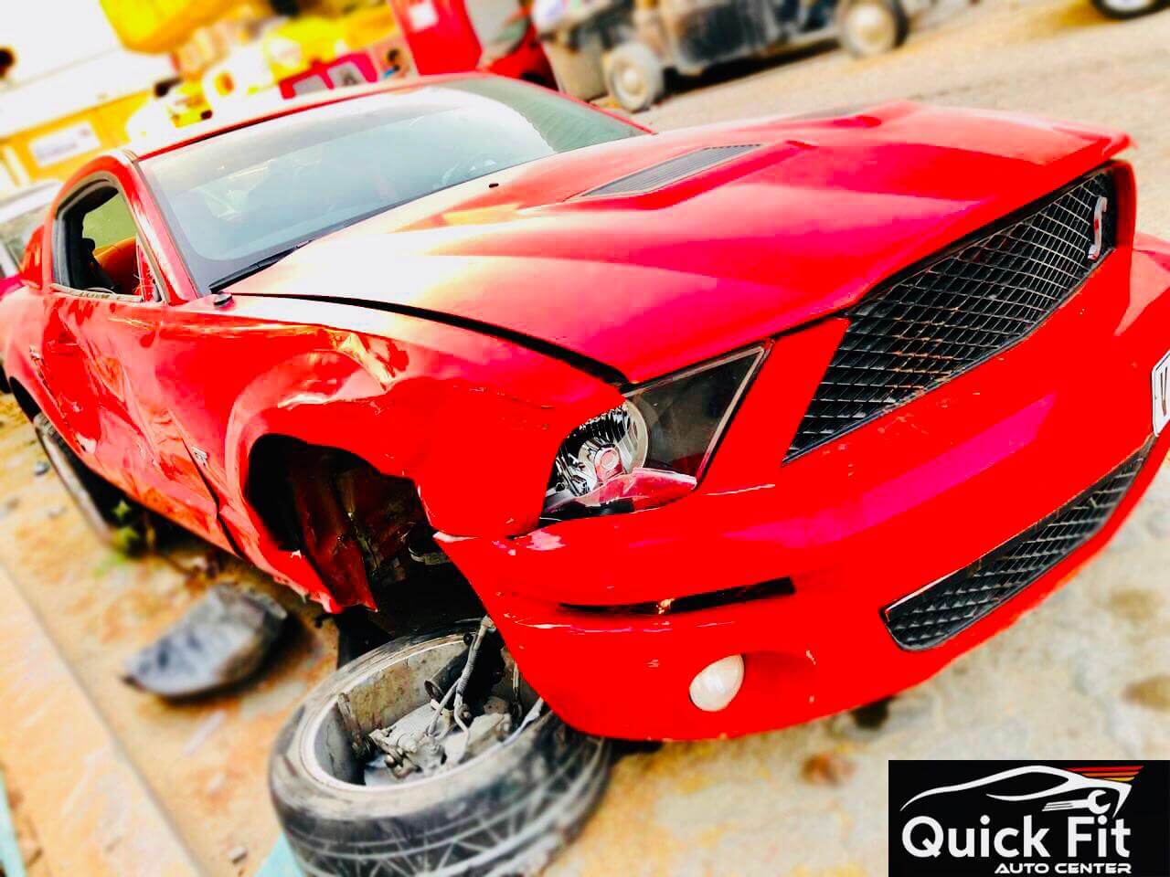 FORD-MUSTANG-Accident-Repair-At-Quick-Fit-Auto-Center-Dubai