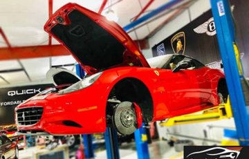 Cherry Ferrari getting Repaired