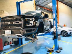 Ford Raptor Getting Brakes Service In Dubai